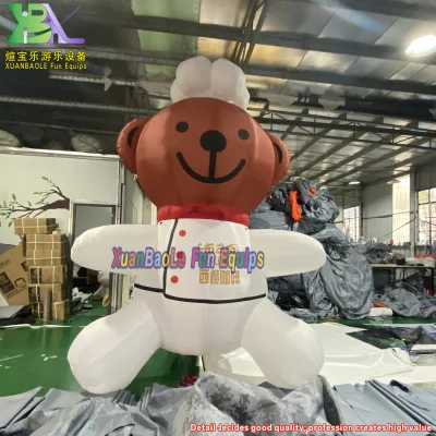 Urso Ted inflável personalizado/Grandes animais infláveis/Restaurante Ocidental Desenhos animados infláveis ​​do urso para publicidade inflável
