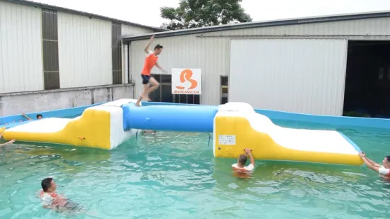 Bouncia Mini Parque Aquático Inflável Curso de Obstáculos Flutuante para Piscina
