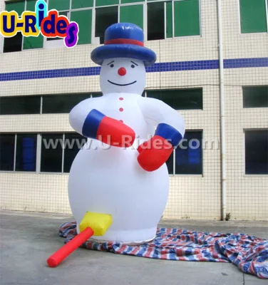 Desenhos animados de boneco de neve inflável de decoração de Natal para publicidade