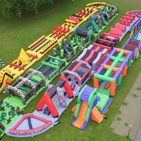 Percurso de obstáculos inflável engraçado popular de alta qualidade para adultos e crianças
